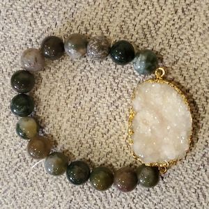 Stone bead bracelet